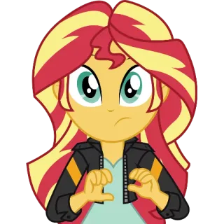 😨 Sunset Shimmer My Little Pony: Equestria Girls Kartun, Animasi, Karakter, Poni, Equestria Girls, Sunset Shimmer telegram sticker
