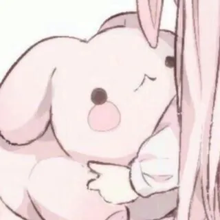 🩰 bunny, rabbit, cute, pink, kawaii, plush, toy telegram sticker
