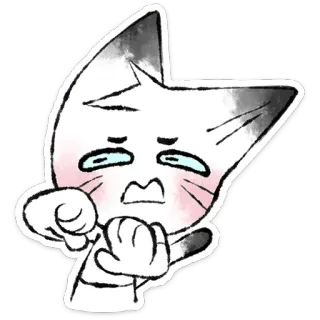 🐱 Katze, Sticker, traurig, süß, Cartoon, Tier whatsapp sticker