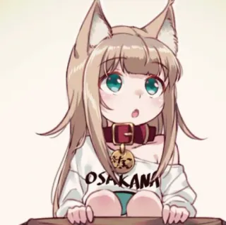 🎶 OSAKANA Anime, Catgirl, Osakana, Kawaii, Manga, Carino whatsapp sticker