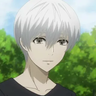 🙂 Ken Kaneki Tokyo Ghoul Anime, Tokyo Ghoul, Ken Kaneki, Ghoul, Weißes Haar, Anime Junge telegram sticker