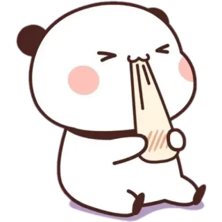 🐼 Мультфильм, Панда, Милый, Каваий, Чихание, Платок, Животное telegram sticker