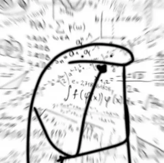 🙄 math, meme, confused, thinking, doodle, algebra, geometry telegram sticker