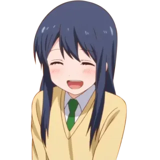 😂 anime, girl, smile, school uniform telegram sticker