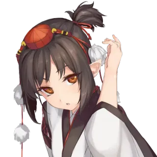 👺 animé, fille, mignon, personnage, portrait, illustration, femme whatsapp sticker