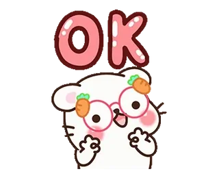 👌 OK โอเค, น่ารัก, สัตว์, สติกเกอร์, อนุมัติ telegram sticker