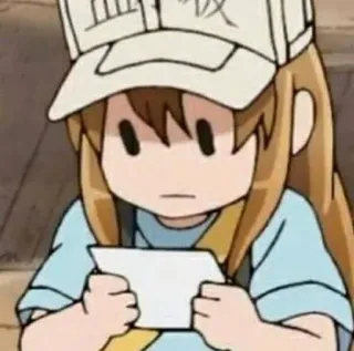 😶 血小板 Anime, Piastrina, Cells at Work - Lavori in corpo, Personaggio telegram sticker