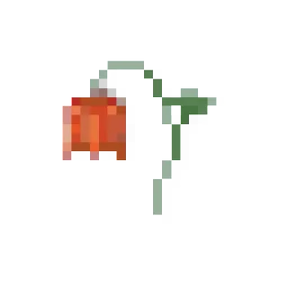 💔 Pixel art, Flor, Planta, Píxel, Naranja, Pixelado whatsapp sticker