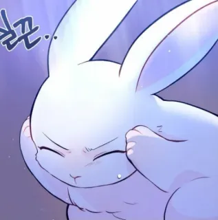 😫 깕갉... coniglio, carino, animale, coniglietto, frustrato, triste telegram sticker