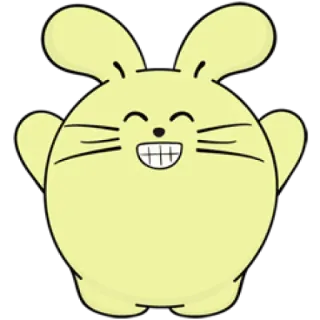 😁 Cartone animato, Coniglietto, Coniglio, Carino, Animale whatsapp sticker