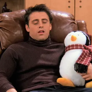 😴 Joey Tribbiani Friends attore, pinguino, sitcom, amico, programma tv telegram sticker