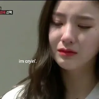 😢 im cryin'. 哭泣, 伤心, 表情包, 情感, 女人, 沮丧, 眼泪 whatsapp sticker