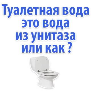 👍 Туалетная вода это вода из унитаза или как? WC, acqua, domanda, bagno, umorismo whatsapp sticker