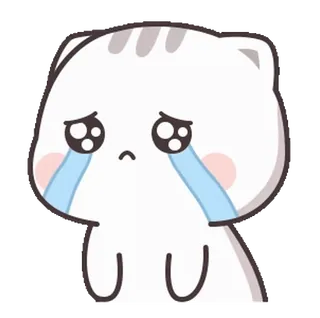 😭 gato, chorando, triste, desenho animado, adesivo, animal telegram sticker