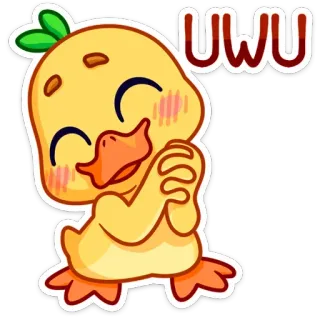 ☺️ UWU pato, fofo, animal, desenho animado, uwu telegram sticker