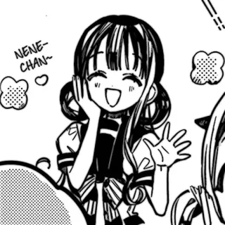 ✉️ Nene Yashiro Toilet-bound Hanako-kun NENE-CHAN~ 动漫, 漫画, 可爱, 女孩, 角色, 微笑, 八寻宁宁, 地缚少年花子君 telegram sticker