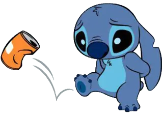😪 Stitch สติทช์, การ์ตูน, ตัวละคร, เศร้า, มนุษย์ต่างดาว telegram sticker
