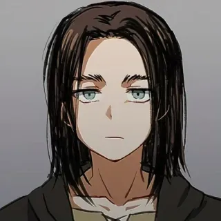 😐 Eren Yeager Attack on Titan Anime, Mangá, Attack on Titan, Eren Yeager, Personagem, Retrato telegram sticker