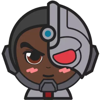 😤 Cyborg Cyborg, Teen Titans, DC Comics, superhero, kartun telegram sticker
