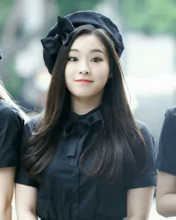💝 Người Hàn, Phụ nữ, Chân dung, Thời trang, Cô gái, Tóc đen telegram sticker