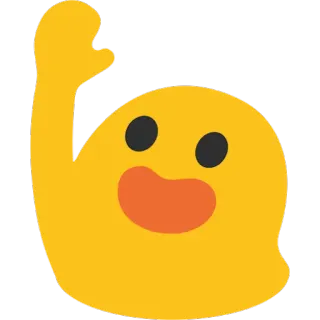 🙋 emoji, pięść, świętowanie, siła, moc, żółty telegram sticker