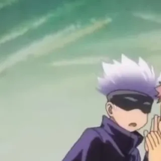 🛑 Satoru Gojo Jujutsu Kaisen Аниме, Jujutsu Kaisen, Сатору Годжо, Годжо, Персонаж, Повязка на глаза whatsapp sticker