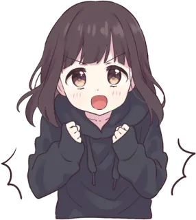 😮 anime, girl, angry, frustrated, cute, manga telegram sticker
