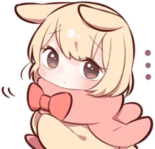 😥 애니메이션, 치비, 귀여운, 만화, 강아지, 목도리, 스티커 telegram sticker