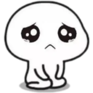 ☹️ sad, cartoon, emotion, cute telegram sticker