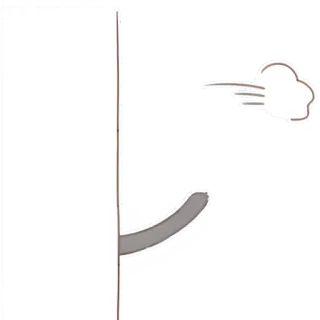 😶 แมว, หาง, การ์ตูน, แอบมอง, สัตว์, ตลก whatsapp sticker