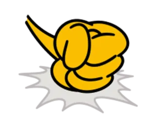 👊 offensive gesture, thumb, hand gesture, insult, rude, cartoon telegram sticker