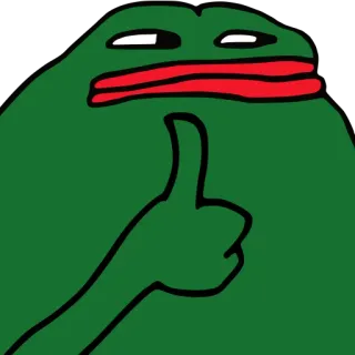 👍 Pepe the Frog pepe, 青蛙, 点赞, 梗, 网络梗 whatsapp sticker