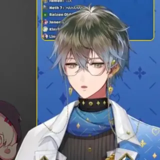 🦋 Ike Eveland Anime, Youtuber Virtual, VTuber, Ike Eveland whatsapp sticker