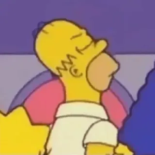 😞 Homer Simpson The Simpsons kreskówka, żółty, Homer, Simpson telegram sticker