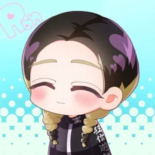 ☺ Ran mignon, animé, dessin animé, personnage telegram sticker