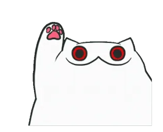 👋 gato, saludando, lindo, animal, mascota, dibujos animados telegram sticker