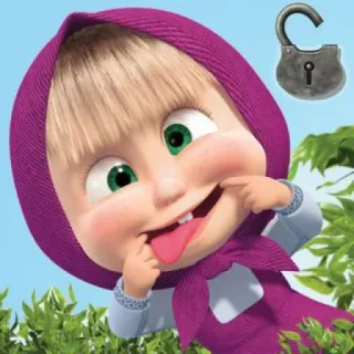🤪 Masha Masha and the Bear Cartoon, Meisje, Schattig, Kind, Geanimeerd telegram sticker