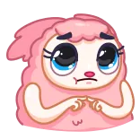 🥺 adesivo, fofo, rosa, desenho animado, fofo, kawaii whatsapp sticker