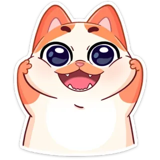 ☺️ Katze, niedlich, Sticker, Tier, Cartoon telegram sticker