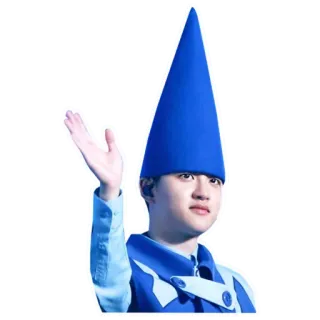 👋 persona, azul, gorro cónico, kpop, ídolo whatsapp sticker