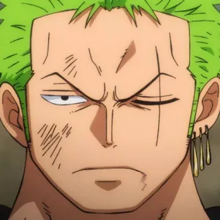 🧩 Zoro One Piece Anime, Roronoa, Spadaccino, Pirata telegram sticker