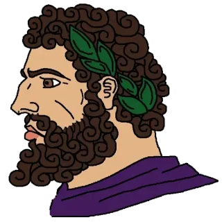 🌿 Chad, Meme, Klassiek, Oudheid, Stoïcijns, Filosoof telegram sticker