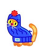 🥺 猫, 動物, ステッカー, 漫画, 帽子, 可愛い telegram sticker