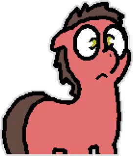 😐 poni, dibujos animados, animal, equino, pegatina telegram sticker