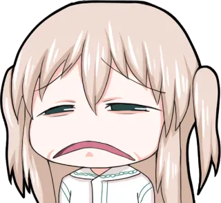 😒 Anime, Fofo, Triste, Mangá, Emoção, Desenho animado telegram sticker