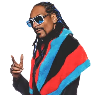😍 Snoop Dogg Snoop Dogg, rapper, musician, celebrity, sunglasses, portrait telegram sticker