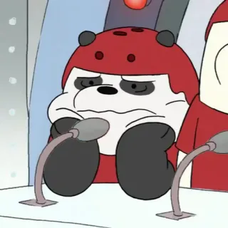 😩 Panda We Bare Bears Мультфильм, Панда, Грустный, Милый, Медведь, Мы обычные медведи whatsapp sticker