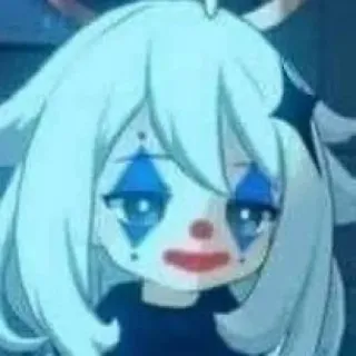 🤡 Paimon Genshin Impact paimon, genshin impact, clown, anime telegram sticker