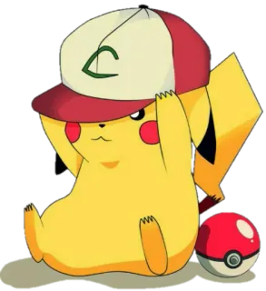 🧢 Pikachu Pokemon โปเกมอน, ปิกาจู, อนิเมะ, การ์ตูน telegram sticker