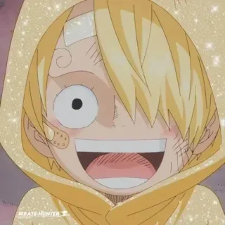 😄 Sanji One Piece PIRATE HUNTER Anime, Dibujos animados, Cocinar, Sonrisa, Luchador, Vendajes telegram sticker